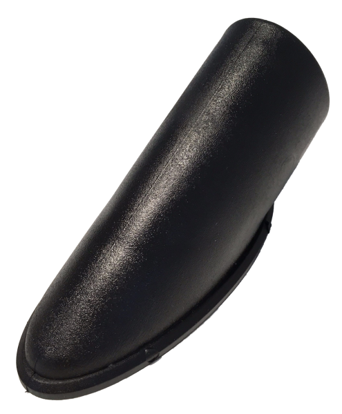 Tischfu&szlig;kappe 38mm x 25mm oval schwarz mit H&ouml;henversteller