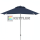 EASY PUSH Stockschirm, 200cm x 200cm, UPF 50+, mit PU-Beschichtung silber/ blau