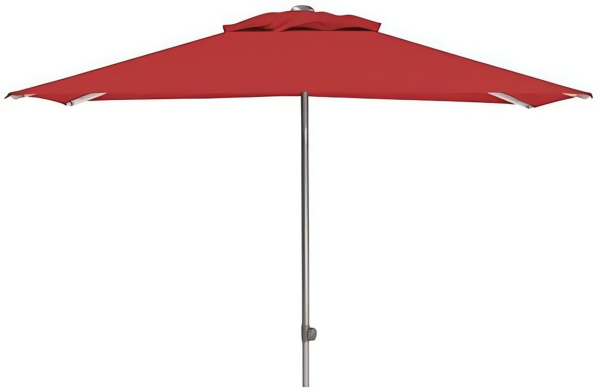 EASY PUSH Stockschirm, 200 x 200cm, silber/ rot