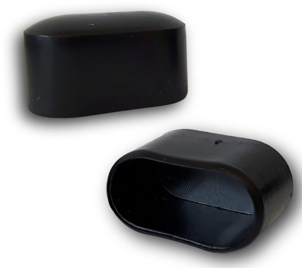 Fußkappe 35mm x 20mm oval für Chalet schwarz