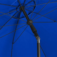 Mittelstockschirm Tropico, &Oslash; 250cm, Gestell: Stahl, pulverbeschichtet in anthrazit, Bezug: Polyester, 180g/m&sup2; in blau, Lichtschutzfaktor: UPF 50+