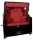 Strandkorb Mahagoni XL 2½ Sitzer Schwarz / Rot *Sonderedition*