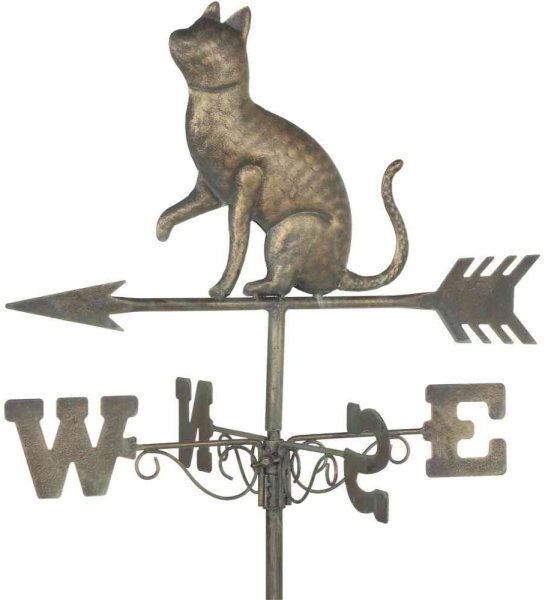 Windrad Katze Metall-Gartenstecker