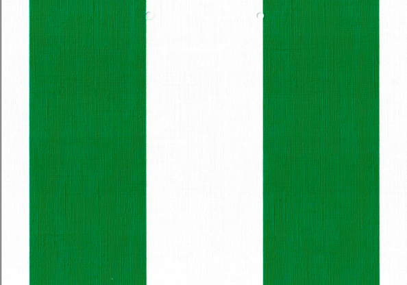 PVC Markisenfolie Blockstreifen grün-weiß 120cm Breite