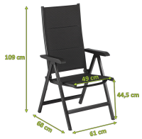 BASIC PLUS PADDED Multipositionssessel, anthrazit, Alu /...