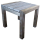 Beistelltisch Majuro Teak A-grade geölt, grey washed, Edelstahl gebürstet, 45cm x 45cm x 45cm