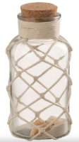 Vase Sand Muschel Glas Transparent Medium