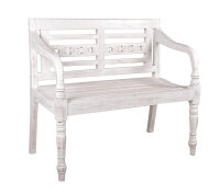 Bank MOYO, 2-Sitzer, weiß-antik