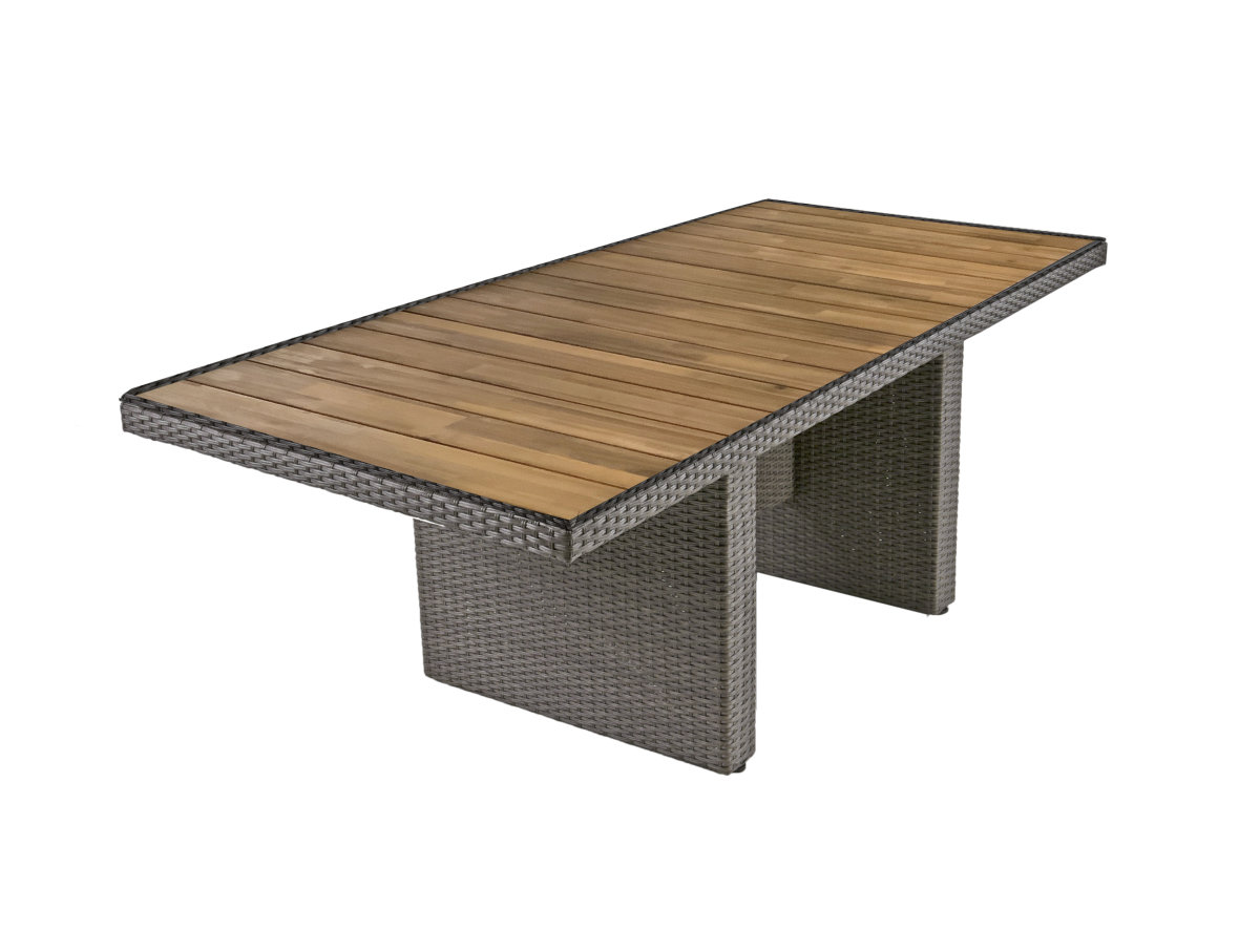 Tisch BRAGA 180 cm, weidengrau mit Holztischplatte, Alu / Kunststoffg,  459,90 €