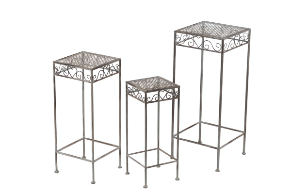 Metall Beistelltische 3er Set Farbe Greige