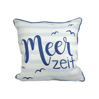 Kissen "Meerzeit" blau  /weiß,...