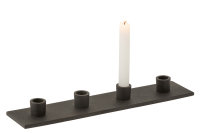 Kerzenhalter für 4 Kerzen Metall Matt Schwarz