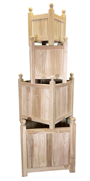 Teakholz Pflanzentopf 35cm - 55cm