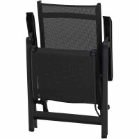 Tesoro Relax, matt anthrazit Alu,Textilbezug silber schwarz