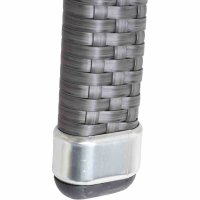 Minas Stapelsessel Gestell Aluminium,schwarz, Fläche Gardino®-Geflecht titan