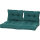 Almaaz Palettenkissen-Set, smarags, bestehend aus 2x Sitz- und 2x Rückenkissen Bezug aus 100% Polypropylen, Dessin 318, Farbe smaragd