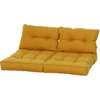 Almaaz Palettenkissen-Set, gelb, bestehend aus 2x Sitz-...