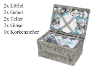 Picknickkoffer "Stresa deluxe" olivgrün für 2 Personen