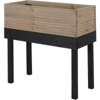 Hochbeet Noa grau/schwarz Kiefer 79 x 32,5 x 79 cm