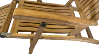 Teakholz Deckchair, verstellbar, Edelstahlbeschläge