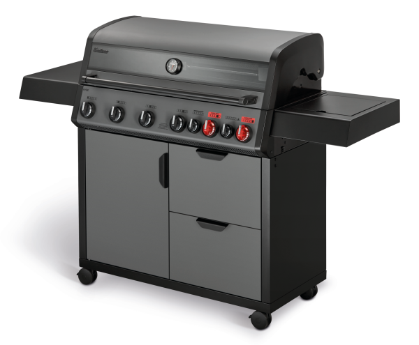 Hyde 6 SIKR Turbo 6-Brenner , 26kW, 800 °C Turbo Zone, Switch Grid, Infarot-Backburner und Seitenkocher