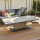 Talina Lift-Ausziehtisch 140/180cm x 90cm, washed-grey Gestell aus Aluminium in matt anthrazit, Tischplatte aus Keramik in washed grey