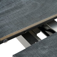 Talina Lift-Ausziehtisch 140/180cm x 90cm, wood-grey Gestell aus Aluminium in matt anthrazit, Tischplatte aus Keramik in wood grey