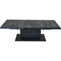 Talina Lift-Ausziehtisch 140/180cm x 90cm, wood-grey Gestell aus Aluminium in matt anthrazit, Tischplatte aus Keramik in wood grey
