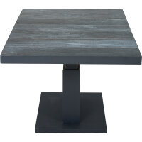 Talina Lift-Tisch 140cm x 85cm, wood-grey Gestell aus Aluminium in matt anthrazit, Tischplatte aus Keramik in wood grey
