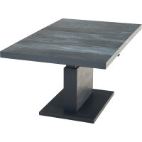 Talina Lift-Tisch 140cm x 85cm, wood-grey Gestell aus Aluminium in matt anthrazit, Tischplatte aus Keramik in wood grey