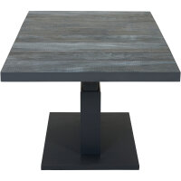 Talina Lift-Tisch 160cm x 90cm, wood-grey Gestell aus Aluminium in matt anthrazit, Tischplatte aus Keramik in wood grey
