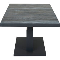 Talina Lift-Tisch 160cm x 90cm, wood-grey Gestell aus Aluminium in matt anthrazit, Tischplatte aus Keramik in wood grey
