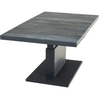 Talina Lift-Tisch 160cm x 90cm, wood-grey Gestell aus Aluminium in matt anthrazit, Tischplatte aus Keramik in wood grey