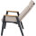 Cortina Move Sessel, natur Alu, Rope, Armlehnen Teak