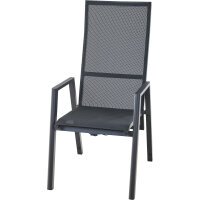 Bologna Move Sessel antrazit / Aluminiumgestell grau /...