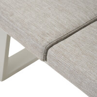 Repton Bank 3er / seidengrau, taupe / Aluminium / inkl. Kissen