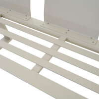 Repton Bank 3er / seidengrau, taupe / Aluminium / inkl. Kissen
