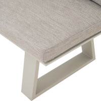 Repton Bank 3er / seidengrau, taupe / Aluminium / inkl. Kissen