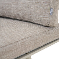 Repton Bank 3er / seidengrau, taupe / Aluminium / inkl. Kissen