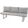Repton Bank 3er / seidengrau, taupe / Aluminium / inkl. Kissen