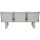 Repton Bank 3er / seidengrau, taupe / Aluminium / inkl. Kissen