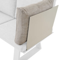 Repton Ecklehne seidengrau / Aluminium / inkl. Kissen