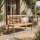 Teakholz Gartenbank LINGGA Rustic 2 Sitzer 130cm