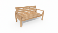 Teakholz Gartenbank SAMOSIR 150cm 3 Sitzer