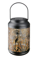 Laterne (Solar) „Opreto“, Blumenmuster,...