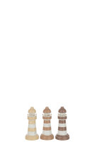 Leuchtturm Albasia, Braun / Hellbraun / Weiß /...