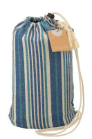 Hängematte Streifen blau/weiss, Baumwolle / Polyester