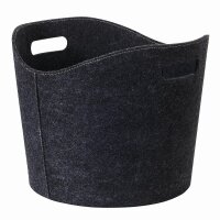 Filz-Kaminholztasche grau Ø 39cm x H 31cm