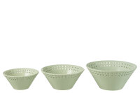 3er Schüssel Set, Keramik, Grün, Small / Medium...