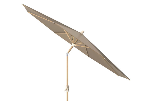 Mittelstockschirm Riva Ø300 Teak look / Taupe